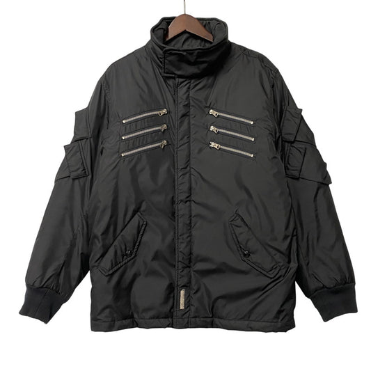 【中古品】【メンズ】 TSNH-JK09 2002年製 00S QUILTING LINER ZIP DESIGN PADDED NYLON JACKET キルティング ライナー ジップ デザイン パデッド ナイロン ジャケット アウター 142-260212-cs-06-izu サイズ：L カラー：ブラック 万代Net店