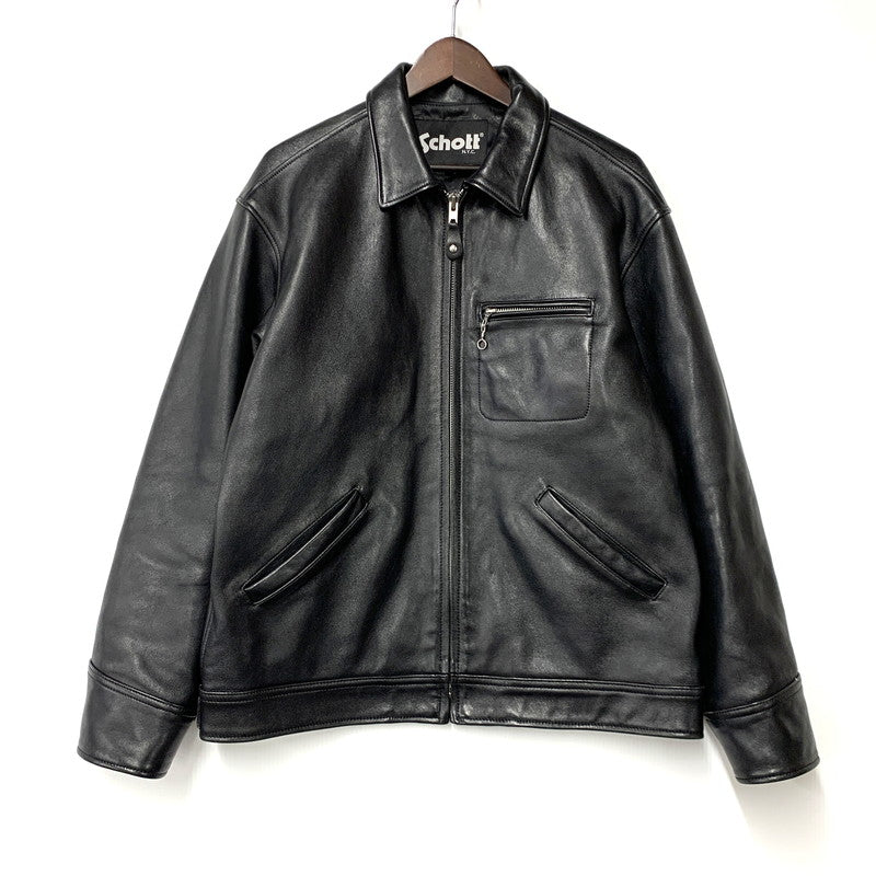 【中古品】【メンズ】 LEATHER TRACKER JACKET 782-2950014 レザートラッカージャケット アウター 145-260213-as-02-izu サイズ：M カラー：ブラック 万代Net店