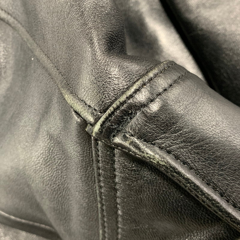 【中古品】【メンズ】 LEATHER TRACKER JACKET 782-2950014 レザートラッカージャケット アウター 145-260213-as-02-izu サイズ：M カラー：ブラック 万代Net店