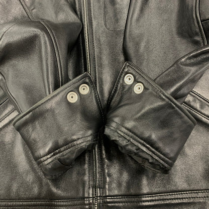 【中古品】【メンズ】 LEATHER TRACKER JACKET 782-2950014 レザートラッカージャケット アウター 145-260213-as-02-izu サイズ：M カラー：ブラック 万代Net店
