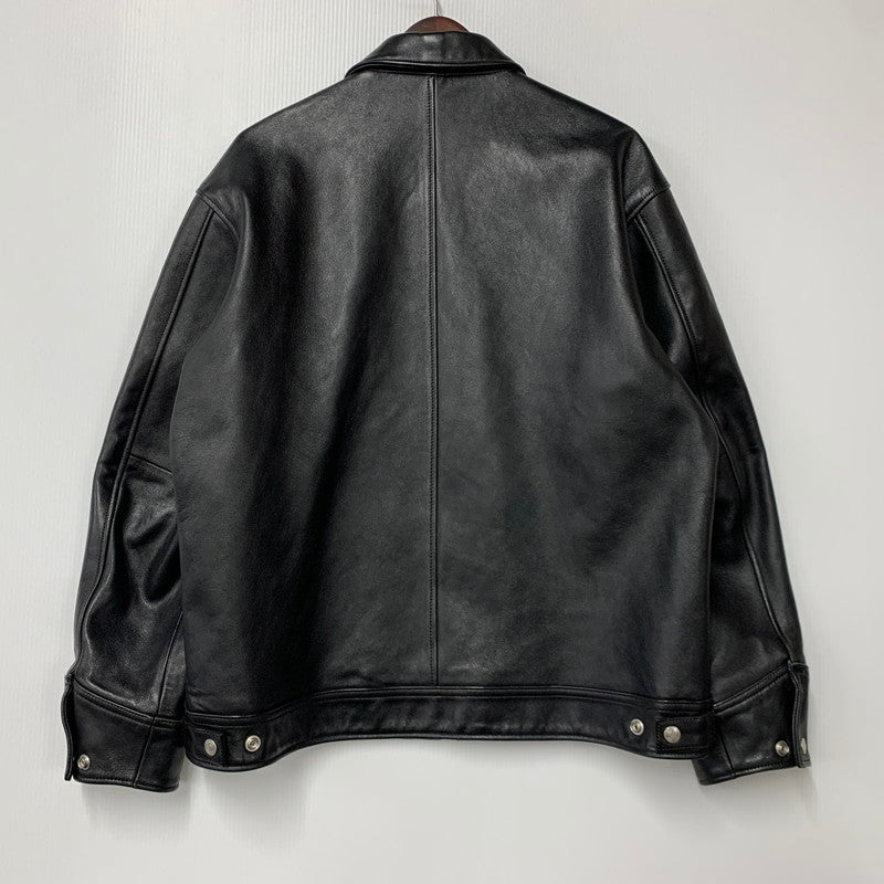 【中古品】【メンズ】 LEATHER TRACKER JACKET 782-2950014 レザートラッカージャケット アウター 145-260213-as-02-izu サイズ：M カラー：ブラック 万代Net店