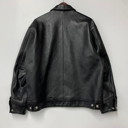 【中古品】【メンズ】 LEATHER TRACKER JACKET 782-2950014 レザートラッカージャケット アウター 145-260213-as-02-izu サイズ：M カラー：ブラック 万代Net店