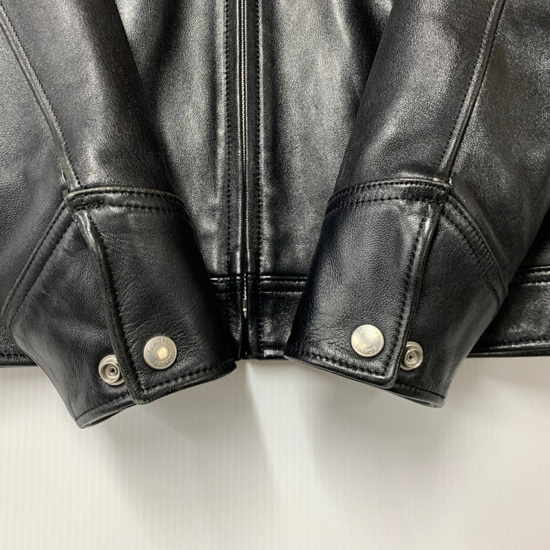 【中古品】【メンズ】 LEATHER TRACKER JACKET 782-2950014 レザートラッカージャケット アウター 145-260213-as-02-izu サイズ：M カラー：ブラック 万代Net店