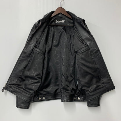 【中古品】【メンズ】 LEATHER TRACKER JACKET 782-2950014 レザートラッカージャケット アウター 145-260213-as-02-izu サイズ：M カラー：ブラック 万代Net店