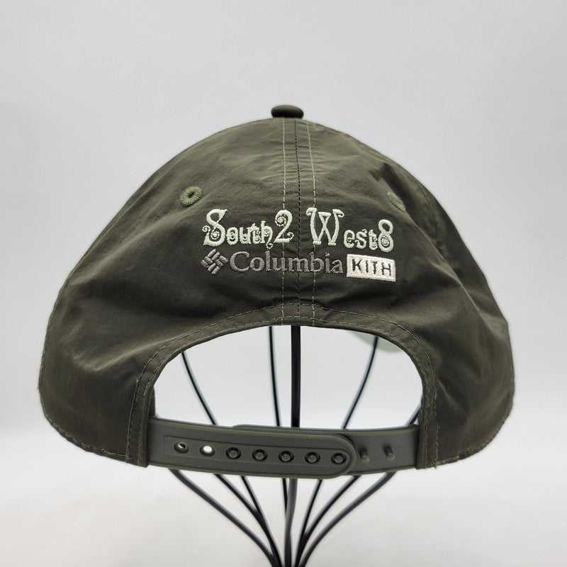 【中古美品】【メンズ/レディース】 KITH キス × SOUTH2 WEST8 サウスツー ウエストエイト × COLUMBIA コロンビア NYLON PINCH CROWN SNAPBACK KHM050966 ナイロンピンチクラウンスナップバック キャップ 帽子 185-260213-as-12-izu サイズ：F カラー：グリーン系 万代Net店