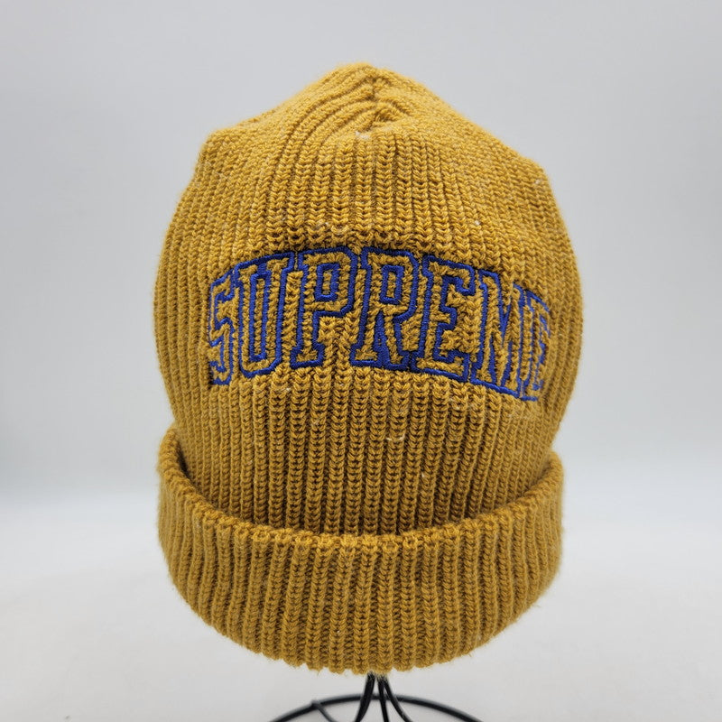 【中古品】【メンズ】 Supreme シュプリーム 17FW LOOSE GAUGE ARC BEANIE ルーズ ゲージ アーク ビーニー ニット帽 帽子 185-260213-ya-03-izu サイズ：F カラー：イエロー 万代Net店