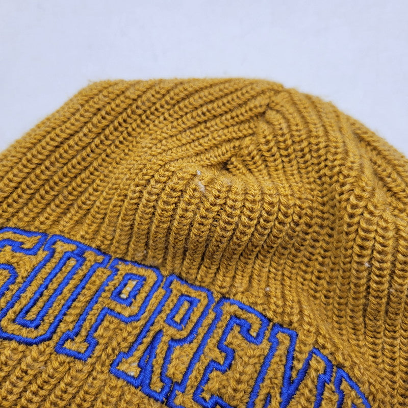 【中古品】【メンズ】 Supreme シュプリーム 17FW LOOSE GAUGE ARC BEANIE ルーズ ゲージ アーク ビーニー ニット帽 帽子 185-260213-ya-03-izu サイズ：F カラー：イエロー 万代Net店