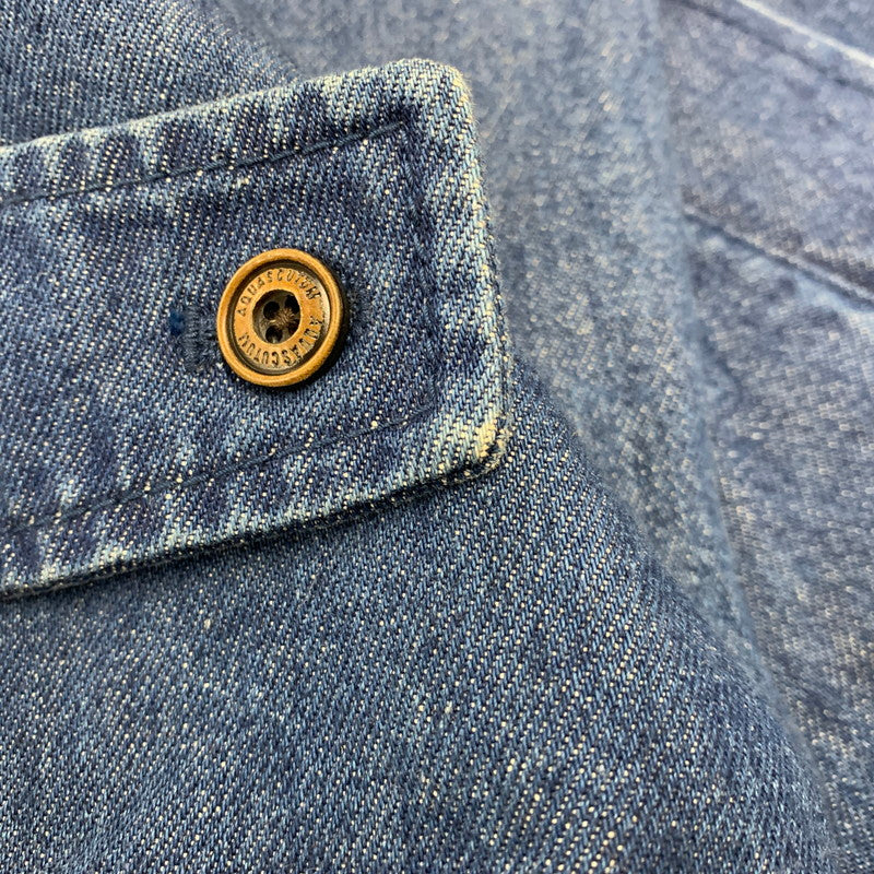 【中古美品】【メンズ】 DENIM SOUTIEN COLLAR COAT 225-8451-170 デニム ステンカラーコート アウター 141-260213-as-06-izu サイズ：36 カラー：インディゴ 万代Net店