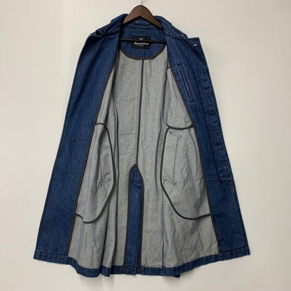 【中古美品】【メンズ】 DENIM SOUTIEN COLLAR COAT 225-8451-170 デニム ステンカラーコート アウター 141-260213-as-06-izu サイズ：36 カラー：インディゴ 万代Net店