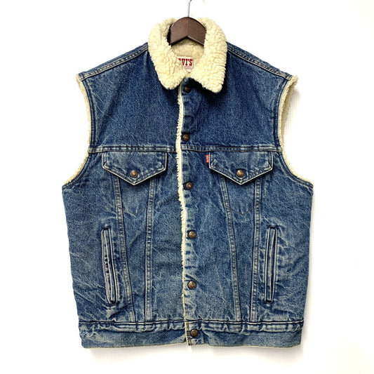【中古品】【メンズ】 DENIM BOA VEST 60511-0216 デニム ボア ベスト USA製 146-260213-as-03-izu サイズ：M カラー：インディゴ 万代Net店