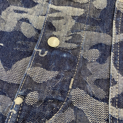 【中古品】【メンズ】 EVISU エヴィス JACQUARD DENIM OVERALL ジャガード デニム オーバーオール 156-260216-as-13-izu サイズ：32 カラー：インディゴ 万代Net店