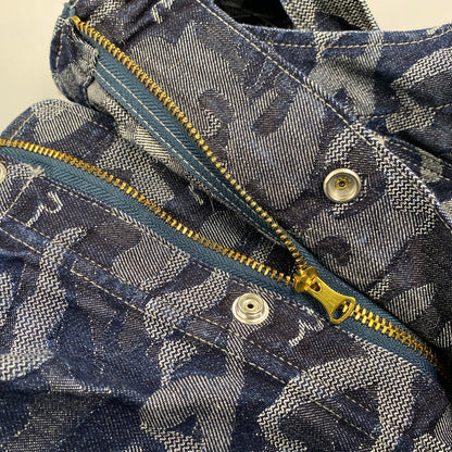 【中古品】【メンズ】 EVISU エヴィス JACQUARD DENIM OVERALL ジャガード デニム オーバーオール 156-260216-as-13-izu サイズ：32 カラー：インディゴ 万代Net店