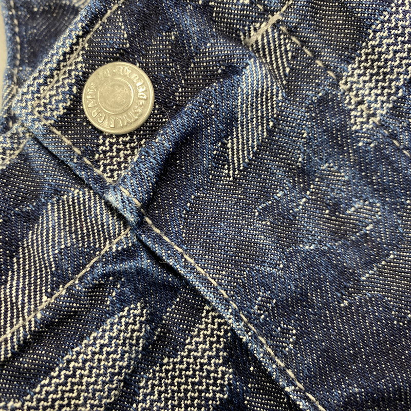 【中古品】【メンズ】 EVISU エヴィス JACQUARD DENIM OVERALL ジャガード デニム オーバーオール 156-260216-as-13-izu サイズ：32 カラー：インディゴ 万代Net店