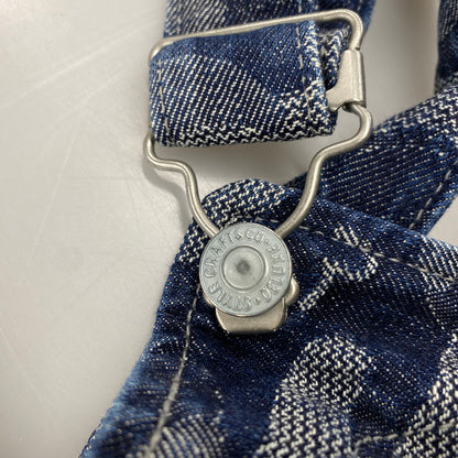 【中古品】【メンズ】 EVISU エヴィス JACQUARD DENIM OVERALL ジャガード デニム オーバーオール 156-260216-as-13-izu サイズ：32 カラー：インディゴ 万代Net店