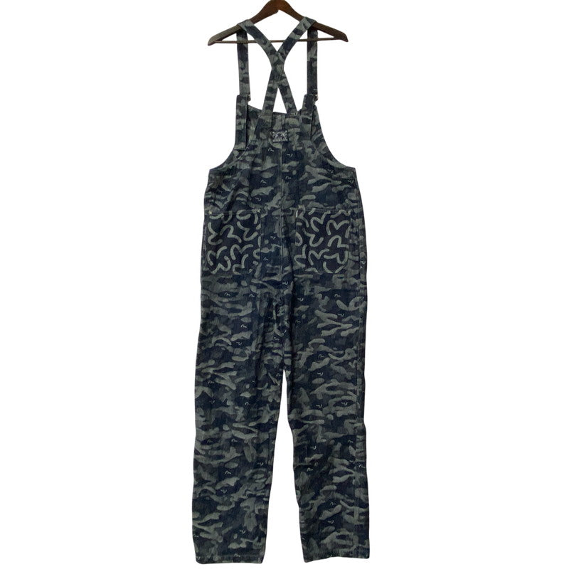 【中古品】【メンズ】 EVISU エヴィス JACQUARD DENIM OVERALL ジャガード デニム オーバーオール 156-260216-as-13-izu サイズ：32 カラー：インディゴ 万代Net店
