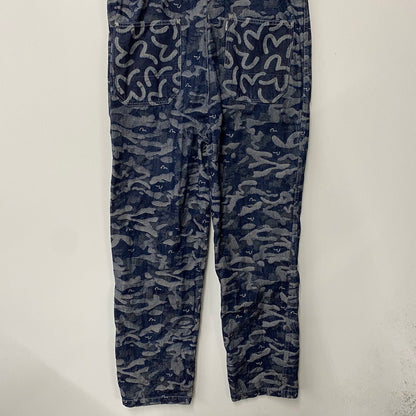 【中古品】【メンズ】 EVISU エヴィス JACQUARD DENIM OVERALL ジャガード デニム オーバーオール 156-260216-as-13-izu サイズ：32 カラー：インディゴ 万代Net店