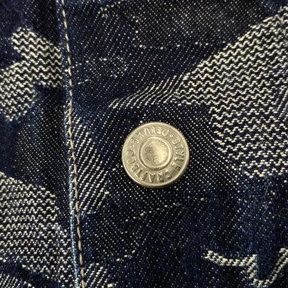 【中古品】【メンズ】 EVISU エヴィス JACQUARD DENIM OVERALL ジャガード デニム オーバーオール 156-260216-as-13-izu サイズ：32 カラー：インディゴ 万代Net店