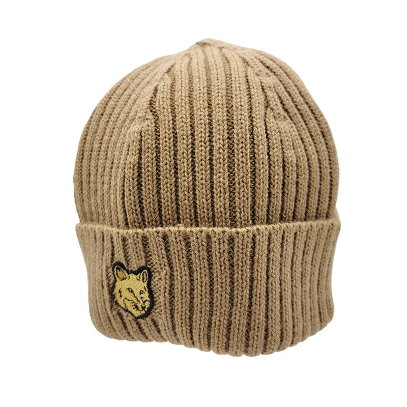 【中古品】【メンズ/レディース】 LM06111KT1022 FOX HEAD PATCH RIBBED BEANIE フォックス ヘッド パッチ リブド ビーニー 帽子 185-260217-cs-11-izu サイズ：F カラー：ブラウン 万代Net店
