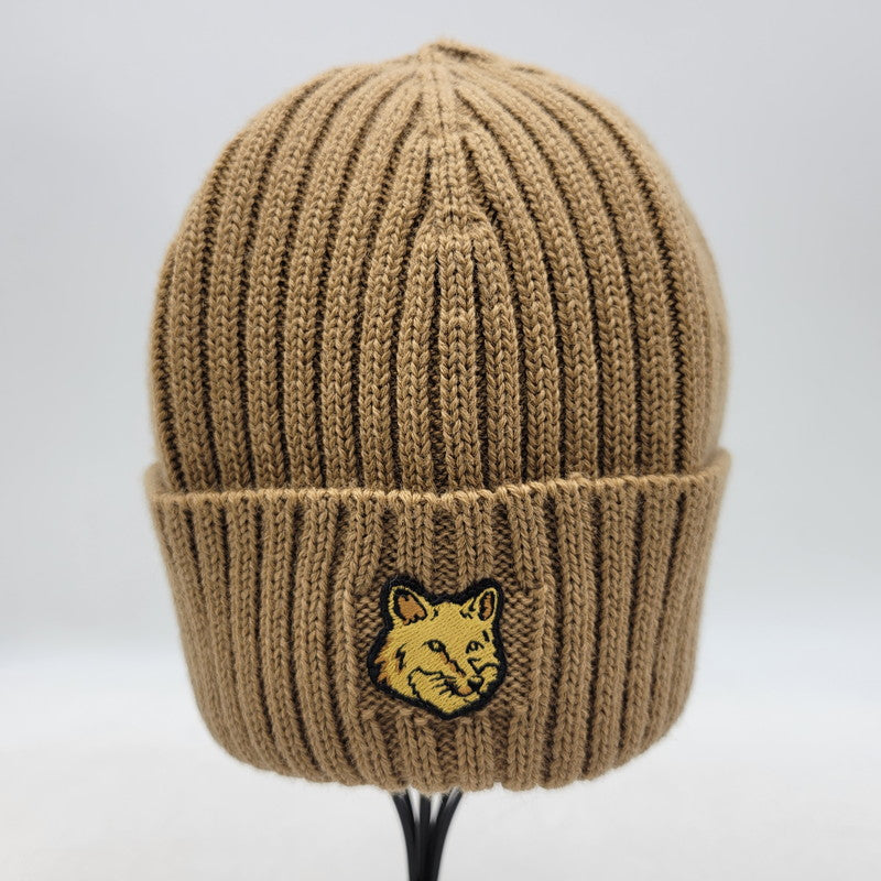 【中古品】【メンズ/レディース】 LM06111KT1022 FOX HEAD PATCH RIBBED BEANIE フォックス ヘッド パッチ リブド ビーニー 帽子 185-260217-cs-11-izu サイズ：F カラー：ブラウン 万代Net店