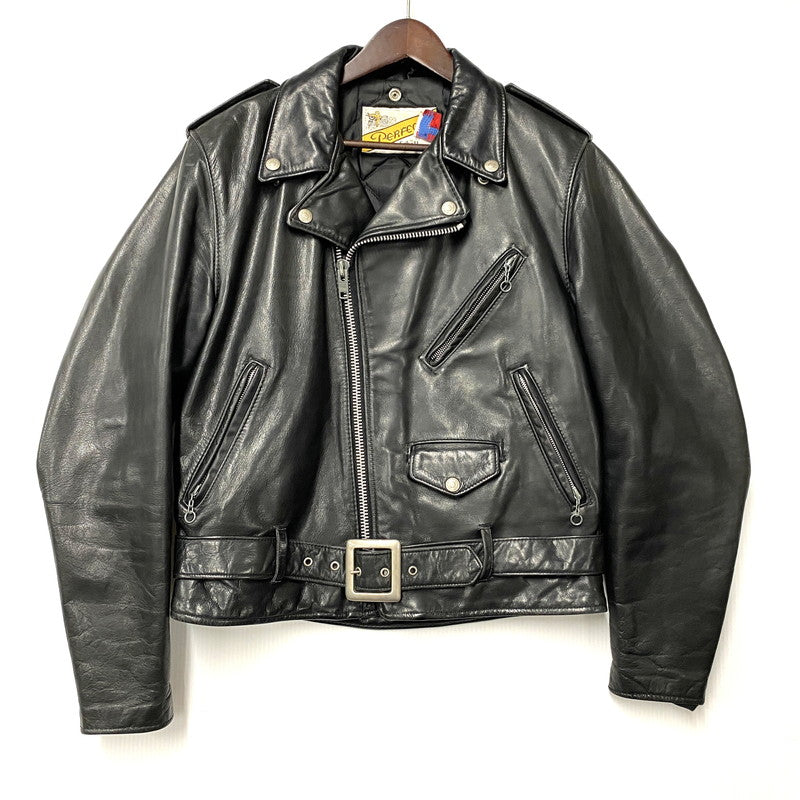 【中古品】【メンズ】 SCHOTT PERFECTO ショット パーフェクト DOUBLE RIDERS JACKET ダブルライダースジャケット USA製 アウター 145-260216-as-03-izu サイズ：38 カラー：ブラック 万代Net店