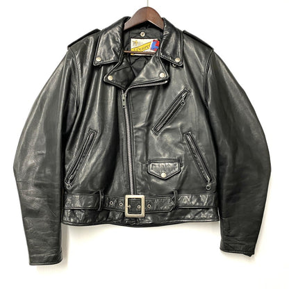 【中古品】【メンズ】 SCHOTT PERFECTO ショット パーフェクト DOUBLE RIDERS JACKET ダブルライダースジャケット USA製 アウター 145-260216-as-03-izu サイズ：38 カラー：ブラック 万代Net店