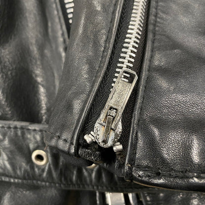 【中古品】【メンズ】 SCHOTT PERFECTO ショット パーフェクト DOUBLE RIDERS JACKET ダブルライダースジャケット USA製 アウター 145-260216-as-03-izu サイズ：38 カラー：ブラック 万代Net店