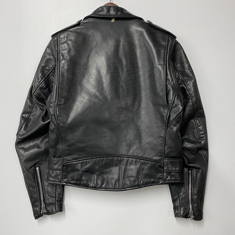 【中古品】【メンズ】 SCHOTT PERFECTO ショット パーフェクト DOUBLE RIDERS JACKET ダブルライダースジャケット USA製 アウター 145-260216-as-03-izu サイズ：38 カラー：ブラック 万代Net店