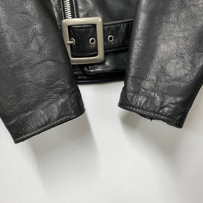 【中古品】【メンズ】 SCHOTT PERFECTO ショット パーフェクト DOUBLE RIDERS JACKET ダブルライダースジャケット USA製 アウター 145-260216-as-03-izu サイズ：38 カラー：ブラック 万代Net店