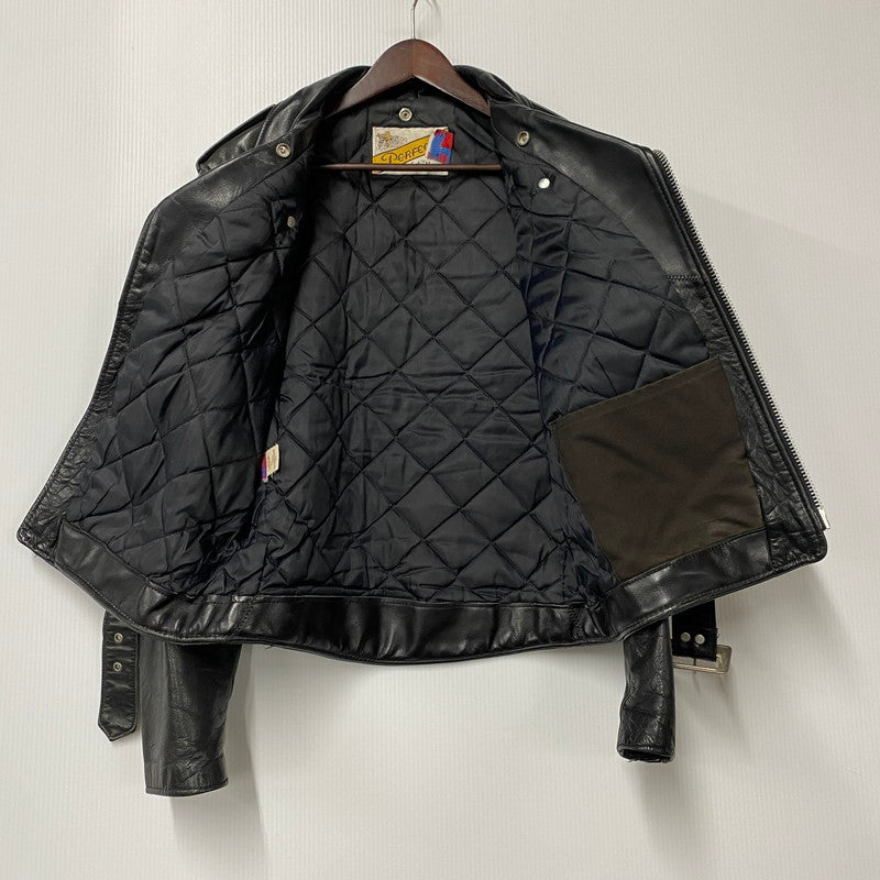 【中古品】【メンズ】 SCHOTT PERFECTO ショット パーフェクト DOUBLE RIDERS JACKET ダブルライダースジャケット USA製 アウター 145-260216-as-03-izu サイズ：38 カラー：ブラック 万代Net店