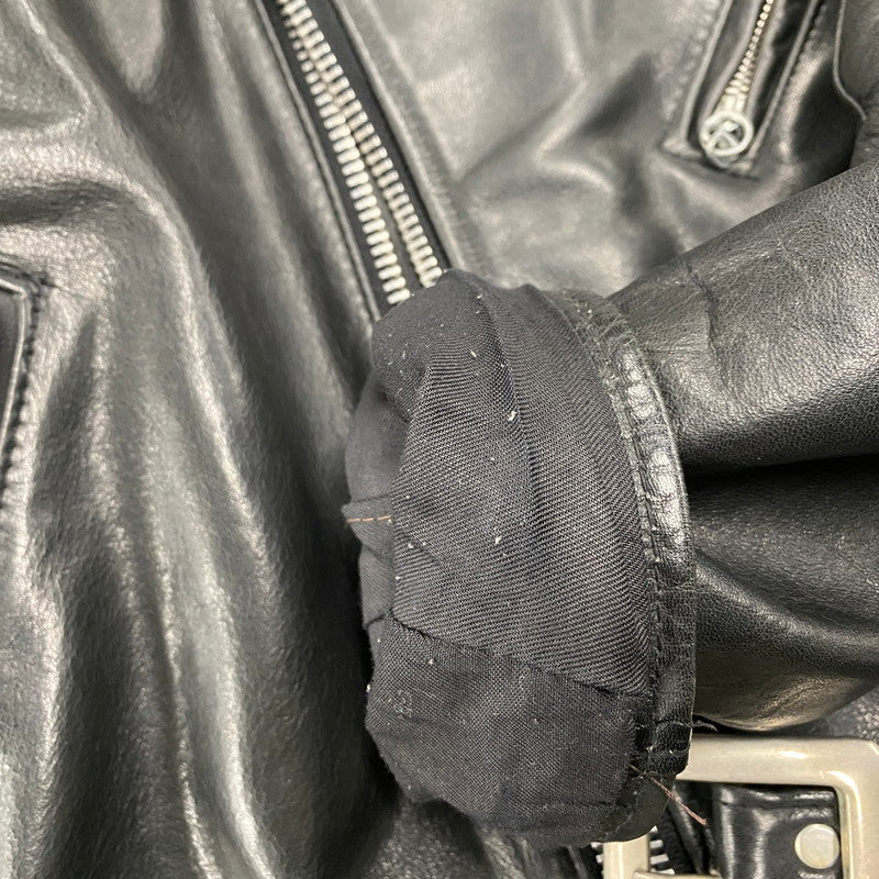 【中古品】【メンズ】 SCHOTT PERFECTO ショット パーフェクト DOUBLE RIDERS JACKET ダブルライダースジャケット USA製 アウター 145-260216-as-03-izu サイズ：38 カラー：ブラック 万代Net店