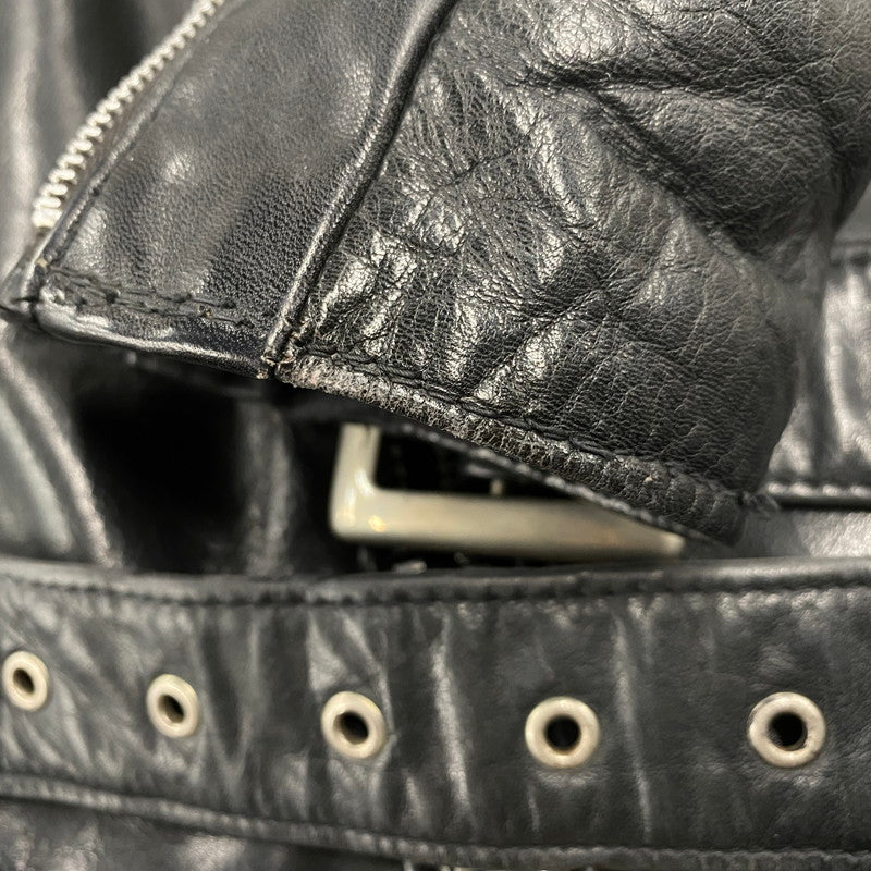 【中古品】【メンズ】 SCHOTT PERFECTO ショット パーフェクト DOUBLE RIDERS JACKET ダブルライダースジャケット USA製 アウター 145-260216-as-03-izu サイズ：38 カラー：ブラック 万代Net店