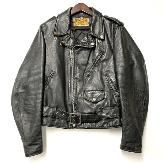 【現状渡し品】【メンズ】 SCHOTT PERFECTO ショット パーフェクト DOUBLE RIDERS JACKET ダブルライダースジャケット USA製 アウター 145-260216-as-02-izu サイズ：36 カラー：ブラック 万代Net店