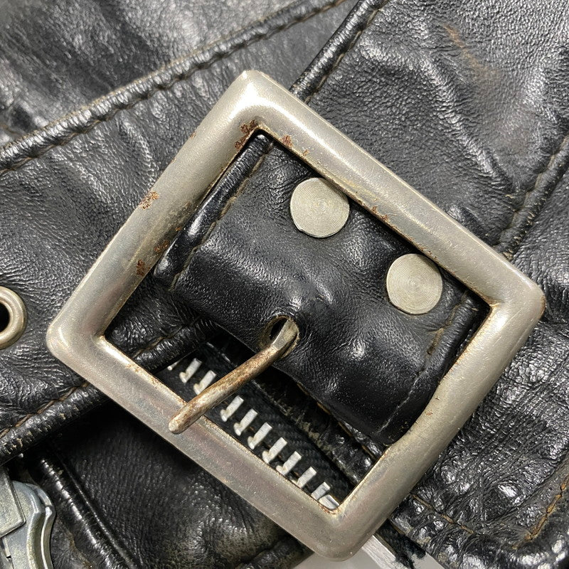 【現状渡し品】【メンズ】 SCHOTT PERFECTO ショット パーフェクト DOUBLE RIDERS JACKET ダブルライダースジャケット USA製 アウター 145-260216-as-02-izu サイズ：36 カラー：ブラック 万代Net店