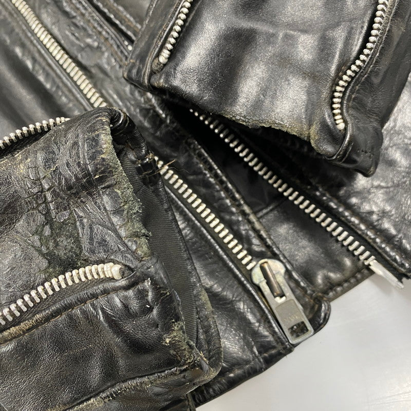 【現状渡し品】【メンズ】 SCHOTT PERFECTO ショット パーフェクト DOUBLE RIDERS JACKET ダブルライダースジャケット USA製 アウター 145-260216-as-02-izu サイズ：36 カラー：ブラック 万代Net店