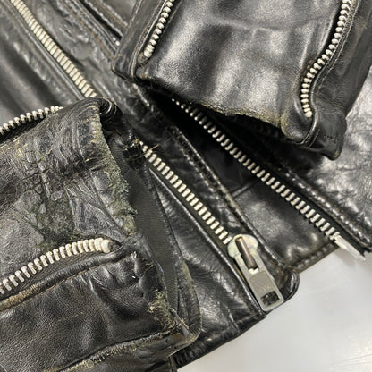【現状渡し品】【メンズ】 SCHOTT PERFECTO ショット パーフェクト DOUBLE RIDERS JACKET ダブルライダースジャケット USA製 アウター 145-260216-as-02-izu サイズ：36 カラー：ブラック 万代Net店