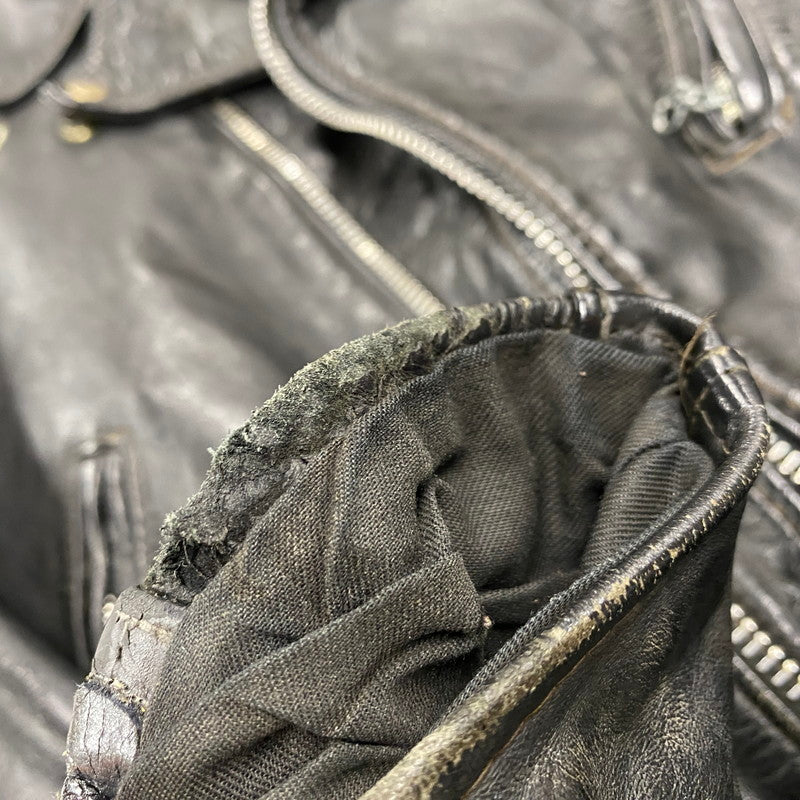 【現状渡し品】【メンズ】 SCHOTT PERFECTO ショット パーフェクト DOUBLE RIDERS JACKET ダブルライダースジャケット USA製 アウター 145-260216-as-02-izu サイズ：36 カラー：ブラック 万代Net店