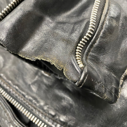 【現状渡し品】【メンズ】 SCHOTT PERFECTO ショット パーフェクト DOUBLE RIDERS JACKET ダブルライダースジャケット USA製 アウター 145-260216-as-02-izu サイズ：36 カラー：ブラック 万代Net店