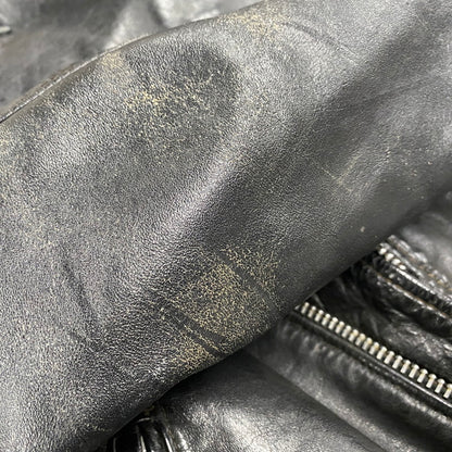 【現状渡し品】【メンズ】 SCHOTT PERFECTO ショット パーフェクト DOUBLE RIDERS JACKET ダブルライダースジャケット USA製 アウター 145-260216-as-02-izu サイズ：36 カラー：ブラック 万代Net店