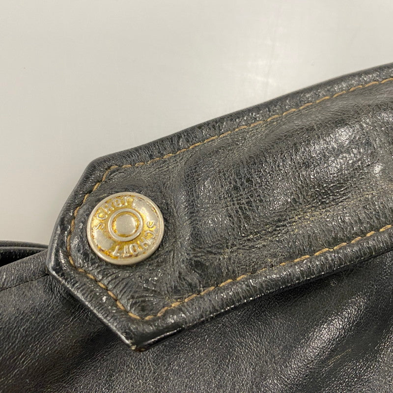 【現状渡し品】【メンズ】 SCHOTT PERFECTO ショット パーフェクト DOUBLE RIDERS JACKET ダブルライダースジャケット USA製 アウター 145-260216-as-02-izu サイズ：36 カラー：ブラック 万代Net店