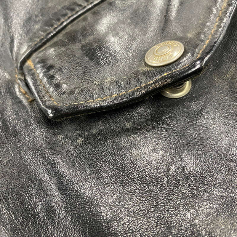 【現状渡し品】【メンズ】 SCHOTT PERFECTO ショット パーフェクト DOUBLE RIDERS JACKET ダブルライダースジャケット USA製 アウター 145-260216-as-02-izu サイズ：36 カラー：ブラック 万代Net店