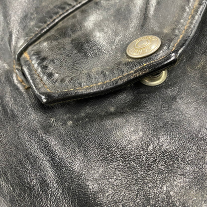 【現状渡し品】【メンズ】 SCHOTT PERFECTO ショット パーフェクト DOUBLE RIDERS JACKET ダブルライダースジャケット USA製 アウター 145-260216-as-02-izu サイズ：36 カラー：ブラック 万代Net店