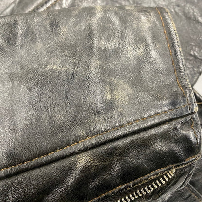 【現状渡し品】【メンズ】 SCHOTT PERFECTO ショット パーフェクト DOUBLE RIDERS JACKET ダブルライダースジャケット USA製 アウター 145-260216-as-02-izu サイズ：36 カラー：ブラック 万代Net店