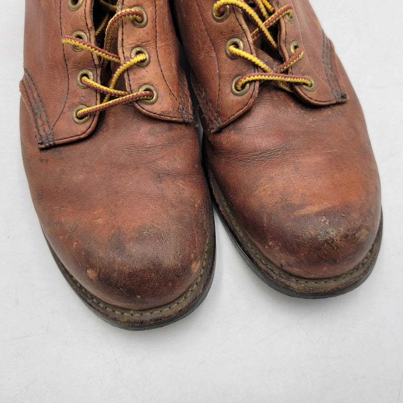 【現状渡し品】【メンズ】 REDWING レッドウィングプリント羽タグ USA製 CLASSIC ROUND BOOTS クラシックラウンドブーツ 靴 164-260215-tt-09-izu サイズ：7 カラー：ブラウン系 万代Net店