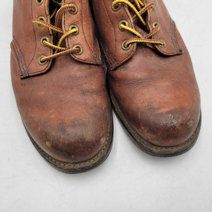 【現状渡し品】【メンズ】 REDWING レッドウィングプリント羽タグ USA製 CLASSIC ROUND BOOTS クラシックラウンドブーツ 靴 164-260215-tt-09-izu サイズ：7 カラー：ブラウン系 万代Net店