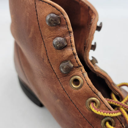 【現状渡し品】【メンズ】 REDWING レッドウィングプリント羽タグ USA製 CLASSIC ROUND BOOTS クラシックラウンドブーツ 靴 164-260215-tt-09-izu サイズ：7 カラー：ブラウン系 万代Net店