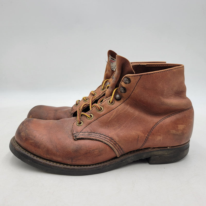 【現状渡し品】【メンズ】 REDWING レッドウィングプリント羽タグ USA製 CLASSIC ROUND BOOTS クラシックラウンドブーツ 靴 164-260215-tt-09-izu サイズ：7 カラー：ブラウン系 万代Net店
