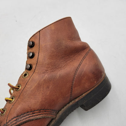 【現状渡し品】【メンズ】 REDWING レッドウィングプリント羽タグ USA製 CLASSIC ROUND BOOTS クラシックラウンドブーツ 靴 164-260215-tt-09-izu サイズ：7 カラー：ブラウン系 万代Net店
