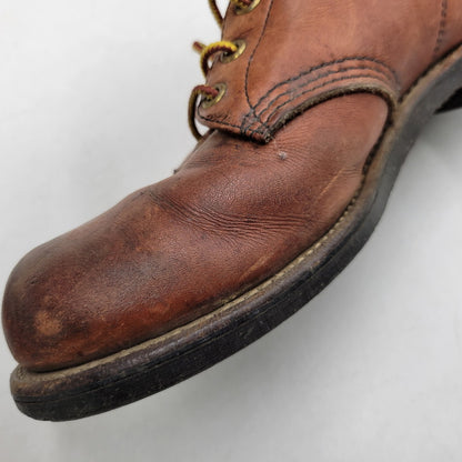 【現状渡し品】【メンズ】 REDWING レッドウィングプリント羽タグ USA製 CLASSIC ROUND BOOTS クラシックラウンドブーツ 靴 164-260215-tt-09-izu サイズ：7 カラー：ブラウン系 万代Net店