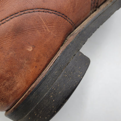 【現状渡し品】【メンズ】 REDWING レッドウィングプリント羽タグ USA製 CLASSIC ROUND BOOTS クラシックラウンドブーツ 靴 164-260215-tt-09-izu サイズ：7 カラー：ブラウン系 万代Net店