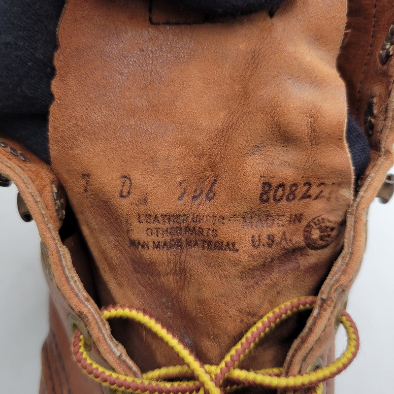 【現状渡し品】【メンズ】 REDWING レッドウィングプリント羽タグ USA製 CLASSIC ROUND BOOTS クラシックラウンドブーツ 靴 164-260215-tt-09-izu サイズ：7 カラー：ブラウン系 万代Net店
